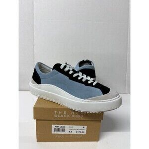 The Rad Black Kids Men's Lobela Blue Suede Low Skate Sneakers Shoes Size 9.5